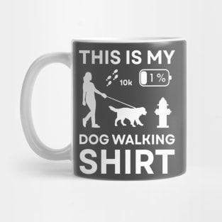 This is my Dog Walking Shirt Funny Low Battery Tee Mug